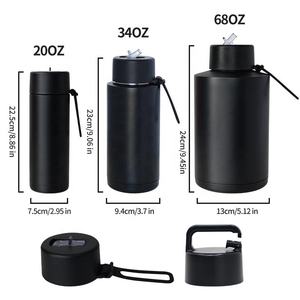 Custom Bpa Free 20oz Stainless Steel Vacuum Flask Reusable Double Wall Insulated Travel <b>Water</b> <b>Bottle</b> with for Portable - Product Image 4