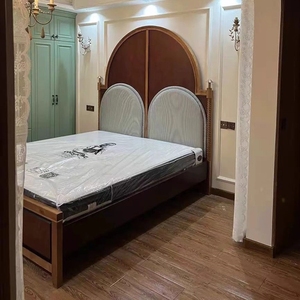 Lit de mariage à pilier à dossier haut rétro français de luxe lit de princesse classique vieux <span class=keywords><strong>Paris</strong></span> personnalisé en bois massif - Product Image 3