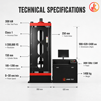 Máquina Automática para Pruebas de Presión en Conductos de Humos, 300kN, Probador de Compresión para Conductos de Ventilación de Hormigón Prefabricado