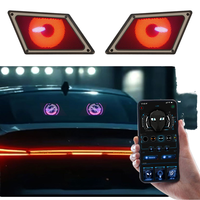 Panneau d'affichage LED programmable 12V à commande par application, clignotant, effet démon, pour voitures, yeux d'aigle, yeux de démon, yeux animés, état neuf