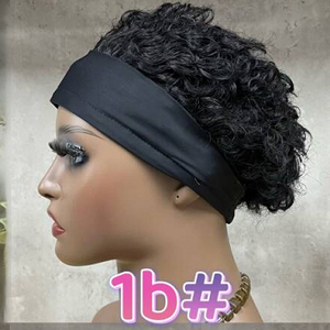 Pixie Cut Cabello humano Sin encaje Diadema 99J Peluca rizada 6 pulgadas en stock están listos para enviar solo 14 $ Puede obtenerlo - Product Image 6