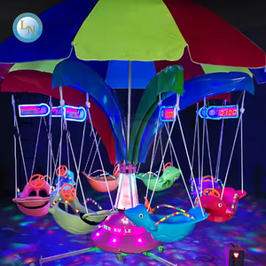 <span class=keywords><strong>Attraction</strong></span> de parc d'attractions pour enfants : Petit avion mécanique rotatif attrayant pour jeux extérieurs - Product Image 1