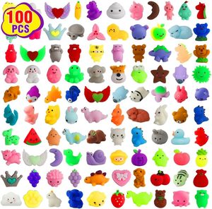 ของเล่นบีบสควิชชี่น่ารักแบบกำหนดเองได้ 100 ชิ้น ของชำร่วยงานปาร์ตี้สำหรับเด็กอายุ 4-8-12 ปี ของเล่นโมจิสควิชชี่ รางวัลในห้องเรียน ของเล่นบีบคลายเครียด - Product Image 1