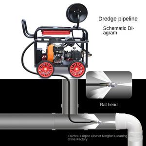 2 기통 고압 산업용 물총 새로운 디젤 파이프라인 준설 기계 하수구 청소 장비 220V 산업 - Product Image 4