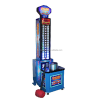 Machine de jeu de boxe King Hammer à monnayeur, construction métallique, style sportif, pour salle d'arcade, avec loterie de tickets, version anglaise