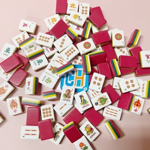 Juego de Mahjong de Lujo 'Viaje al Oeste' con Fichas de Marfil, Reverso Rojo y Fichas de Personajes para Fichas de Mahjong Chinas Grabadas - Product Image 6