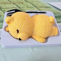 Gâteau Mousse Surgelé Sleepy Bear de Haute Qualité, Saveur Fraise, Mangue et Chocolat 3D, 90g, de Seahonest Tech, Certifié Halal