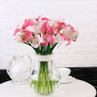 Usine de haute qualité 33CM PU Calla Lily fleur Simulation Mini Real Touch PU Lily pour la décoration