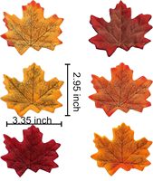 300 pièces mixte automne couleur feuilles d'érable artificielles d'automne pour mariage Art Scrapbooking décorations de jour de Thanksgiving