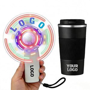 Wholesale Logo Portable Handheld Mini Battery Hand Led Fan Business Promo Party Favor Summer Event Gift Travel - Product Image 1