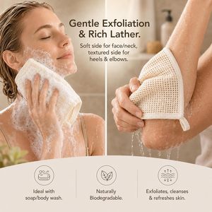 Chiffon de nettoyage personnalisé avec logo, en sisal naturel, serviette de salle de bain, lingettes multi-usages pour la maison, en lin, chanvre et coton - Product Image 3