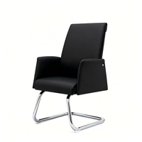 Chaise de conférence de direction à bas prix en cuir PU avec accoudoirs intégrés pour salle de réunion