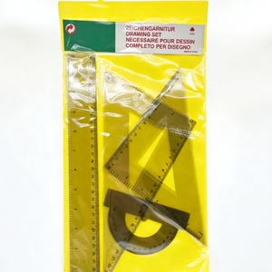 Vente Directe – Ensemble de 4 Règles Rigides de Qualité Supérieure pour Bureau et École – Équerre et Règle Droite en Plastique - Product Image 3