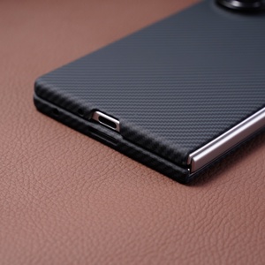 Funda Magnética para Teléfono con Textura de Fibra de Carbono Personalizada para iPhone Duo con Protector de Pantalla Frontal, Cubierta Protectora Rígida Ultrafina de PC - Product Image 4