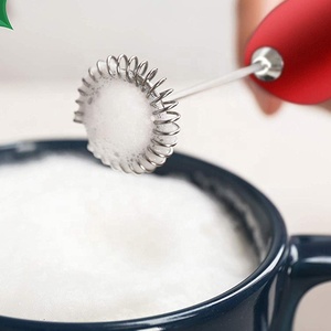 Factory Price 2 in 1 Replaceable Head Electric 15s Fast Foaming Milk Frother Handheld Coffee Foam Milk Frother - Product Image 6