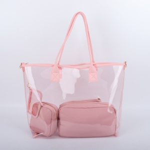 <b>Hot</b> Selling Women's Large Capacity Clear PVC Tote <b>Bag</b> Waterproof Summer Autumn Winter Beach Handbag Custom Travel Embroidery - Product Image 4