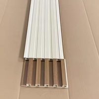 YIQUAN 168*24 Panneau mural cannelé moderne en composite bois-plastique, étanche, résistant à l'humidité et antistatique pour hall et maison