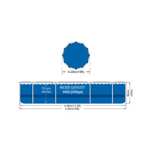 <span class=keywords><strong>สระ</strong></span>ว่ายน้ำสำหรับครอบครัวขนาด4.20ม. * 84ซม. กรอบ PVC สำหรับผู้ใหญ่กลางแจ้ง Jilong17800 - Product Image 6
