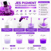 TIMESRUI 55ml Pigment Liquide Concentré Écologique à Base d'Eau pour Ciment et Plâtre, Teinture Néon/Fluorescente, 12 Couleurs Dispersées