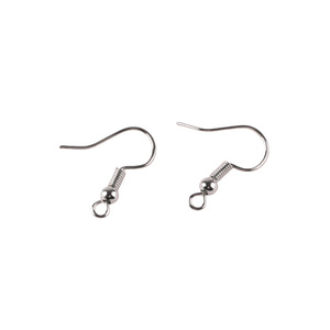 Crochets d'oreille en métal, 100 pièces, crochet à ressort pour la fabrication de bijoux, style simple, design géométrique, unisexe - Product Image 1