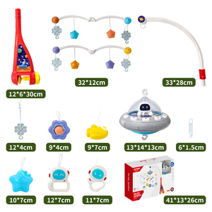 Huanger, cama infantil para dormir, juguetes giratorios para cuna de bebé, juguetes colgantes, cuna musical móvil con luces nocturnas y música <span class=keywords><strong>relajante</strong></span> - Product Image 6
