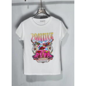 เสื้อยืดลายกราฟิก Y2K ของผู้หญิงที่มีลวดลายเคลื่อนไหวสีสันสดใสน้ำหนักเบาระบายอากาศได้พร้อมโบว์ประดับเพชร - Product Image 1