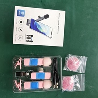 Microphone cravate sans fil K9 rose 2-en-1 rechargeable Plug & Play pour iPhone, iPad, Android et enregistrement vidéo TikTok