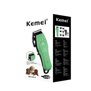 Kemei Professional Pet <b>Hair</b> <b>Clipper</b> Electric Dog Cat Grooming USB Rechargeable <b>Clippers</b> With Stainless Steel Blades - Product Image 2