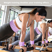 Ceinture de taille lestée en silicone 5LBS avec 36 blocs de poids amovibles, ceinture de poids réglable pour le yoga, la remise en forme à domicile, l'entraînement