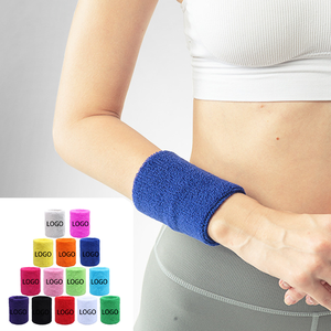 Muñequera personalizada con logotipo para la muñeca, muñequera de algodón con absorción de sudor, muñequera personalizada de tela, muñequera con torre de mano - Product Image 5