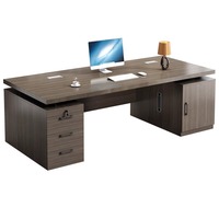 Mesa de escritorio de ordenador de oficina grande y moderna, muebles de clase de madera simples para el hogar, escuela, Jefe, silla, combinación incluida