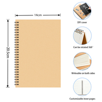 Carnet à spirale A5 de Malaisie 205x140mm avec couverture kraft, ligné, pour étudiants et notes quotidiennes