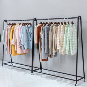 Clothing Store Metal Display Rack Floor Standing <b>Wedding</b> <b>Dress</b> Rack Movable Wheels - Product Image 2
