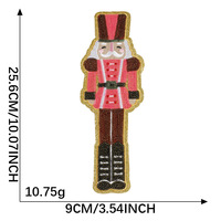 Vente directe usine : Patch brodé surdimensionné à paillettes, motif soldats et marionnettes, pour couture DIY, réparation de trous, pour doudounes et jeans