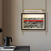 Décoration murale LED contemporaine abstraite en métal sur mesure pour hôtel, maison, salon