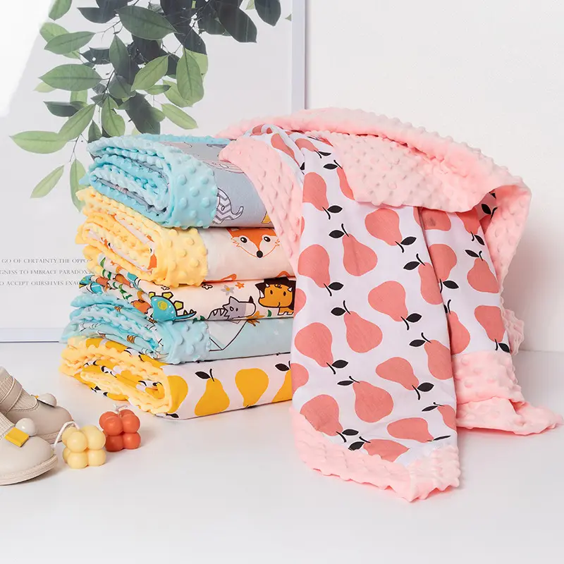 Spring And Autumn Newborn Baby Hug Quilt Bean Velvet Wrapped Quilt Baby Swaddle Anti-Startle Cover Blanket