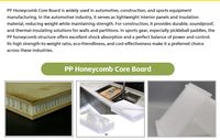 Panneau en nid d'abeille en PP |   Noyau léger et imperméable |   Pour palettes logistiques, panneaux publicitaires, coffrages de construction