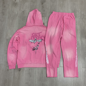 Hot Selling Designer Brand Losttes Top Quality Intricacies Diamond <b>Studded</b> Logo Printing Washed Hoodie Zipper Sweatshirt <b>for</b> <b>Men</b> - Product Image 2