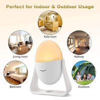 Lampe de nuit LED moderne pour bébé, écologique, en ABS, rechargeable, batterie 2000 mAh, lumière douce blanche, intensité réglable, lampes d'intérieur intelligentes