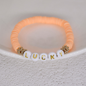 Bracelet de plage en argile polymère, 25mm, style Boho, perles Heishi, freins à disque, porte-bonheur avec meilleurs vœux - Product Image 4