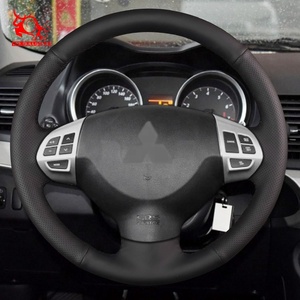 อุปกรณ์ตกแต่งภายนอกรถยนต์อื่นๆ ปลอกหุ้มพวงมาลัยแบบเย็บมือ ดีไซน์เนอร์หุ้มหนังสำหรับรถยนต์มิตซูบิชิ RVR โคลท์ ASX สปอร์ต - Product Image 6