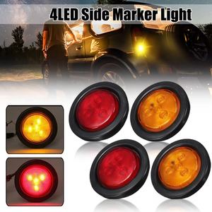Systèmes d'éclairage automobile, Feux latéraux de camion, 4 petits feux ronds à LED, Feux de bordure ronds, Accessoires pour camions - Product Image 3