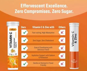 Biochealth תוסף הבריאות הטוב ביותר מותג ויטמין C 1000 מ "ג לוח אפרוסנטי עבור מערכת החיסון-סוכר חינם - Product Image 5