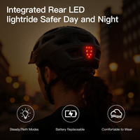Casco de Ciclismo con Batería y Luz LED Trasera, Compatible con OEM/ODM, para Bicicleta y Scooter Eléctrico, Unisex