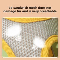 Harnais réglable anti-traction pour animaux de compagnie, avec ornement floral 3D, en velours côtelé, confortable, pour petits chiens, pour la marche en intérieur et en extérieur