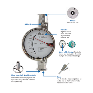 Débitmètre à flotteur à <span class=keywords><strong>tube</strong></span> métallique à vapeur Rotameter avec raccord à bride à filetage interne - Product Image 6