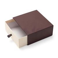 XJY Carton laminé mat recyclable de qualité supérieure avec logo personnalisé Emballage de détail Kraft Boîtes de chocolat Tirage coulissant cadeau