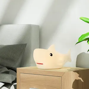 Shark Lumipets Animal Kids Night Light tipo ricaricabile colorato Kawaii LED luce notturna in Silicone