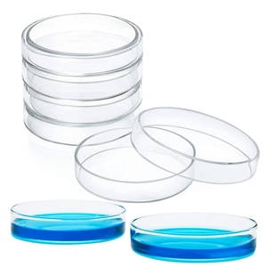 Boîtes de <span class=keywords><strong>Petri</strong></span> en verre borosilicaté à haute teneur en borosilicate, très demandées, pour la culture cellulaire ou microbienne - Product Image 1