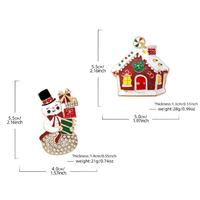 Zinklegierung Guss-Weihnachts- und Hochzeits-Metallanstecker Umweltfreundliches Schmuckgeschenk mit Voll-Diamant Schneemann-Design